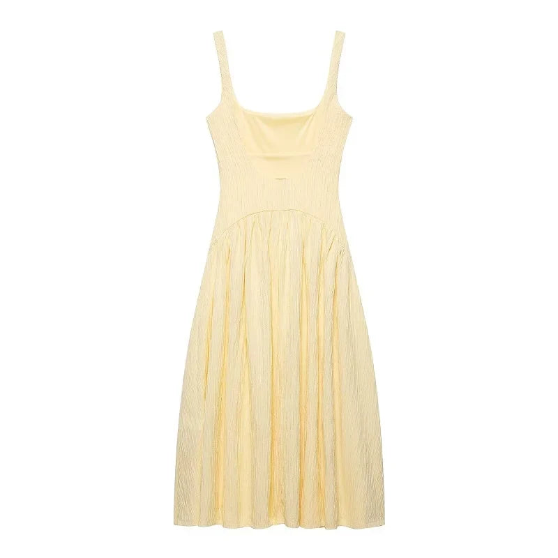 Country Belle Pleated Midi Dress
