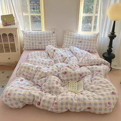 Korean Girls Strawberry Bedding Sets