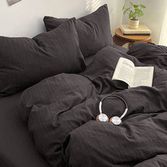 Black Striped Bedding Set