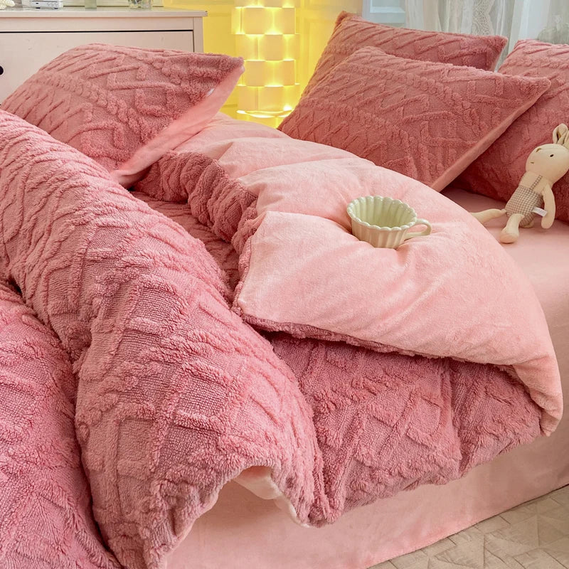 1pc Thicken Flannel Duvet Cover Cartoon Bear Quilt Cover for Kids Winter Warm housse de couette220x240cm (without pillowcase)