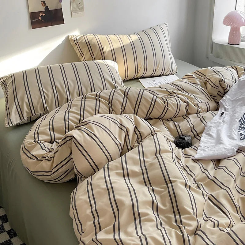 Korean Stripe Bedding Set