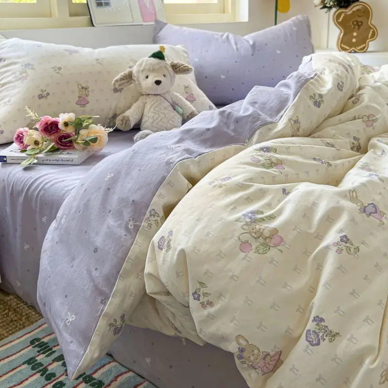 Ins Cream Bedding Set