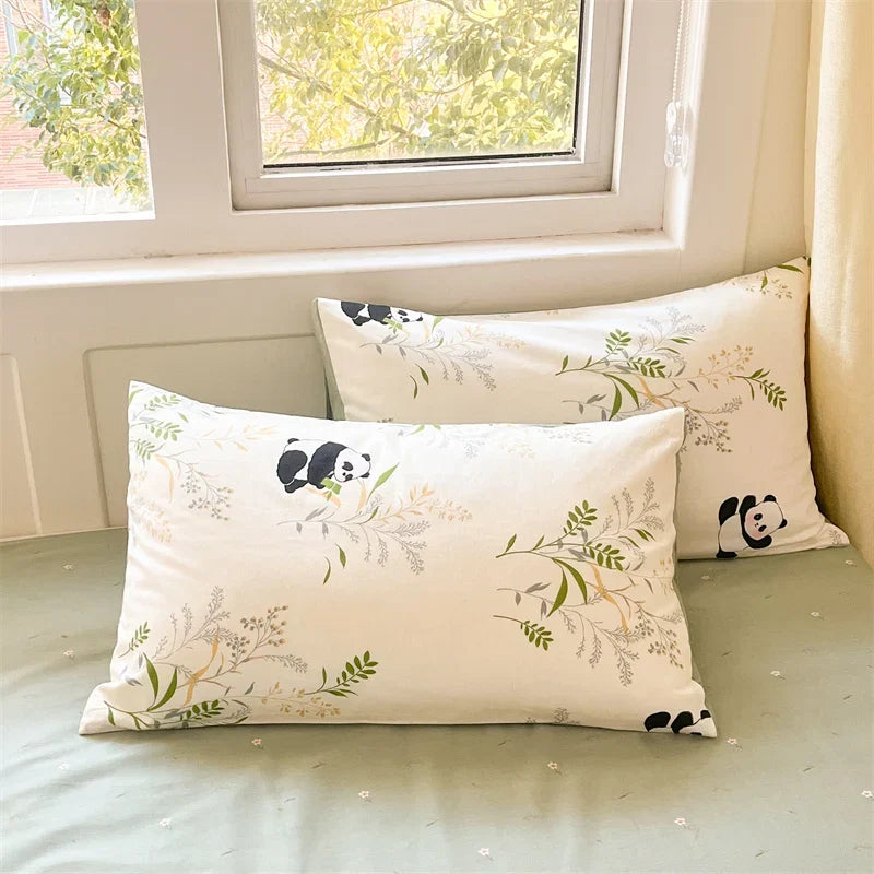 Spring 100% Cotton Duvet Cover Set Fashion Floral Printed Queen Bedding Set