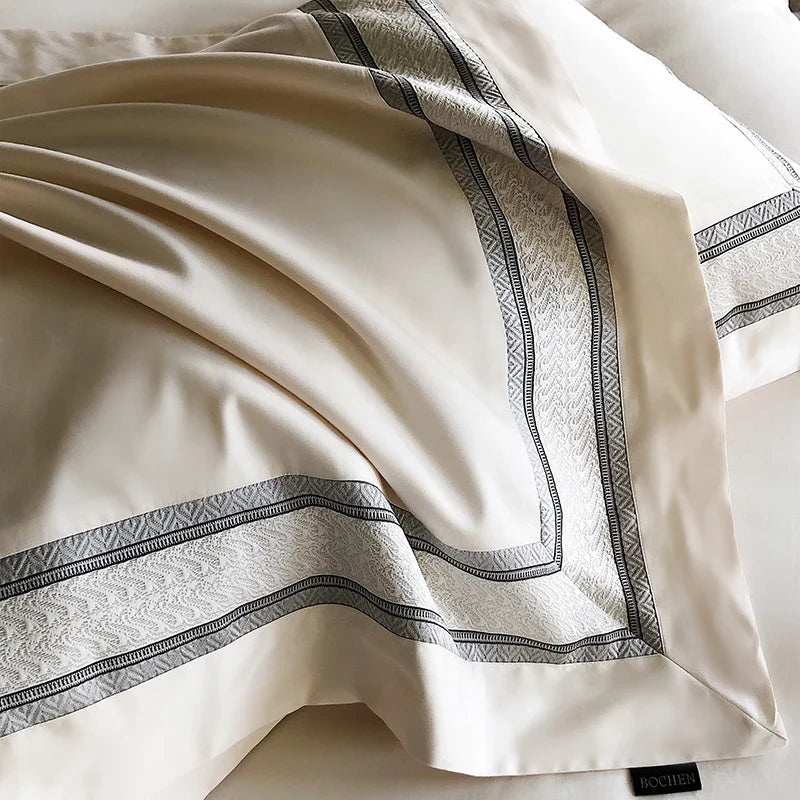 GRADIENT 100% Egyptian Cotton Luxury Embroidery Hotel Style Soft Bedding Set