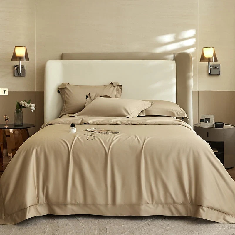 Luxury 1400TC Egyptian Cotton Soft Silky Black Bedding Set