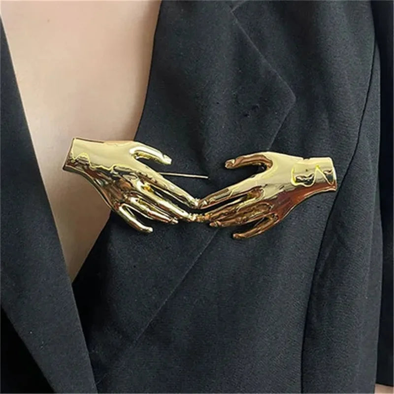 Hand Accent Art Brooch Pin