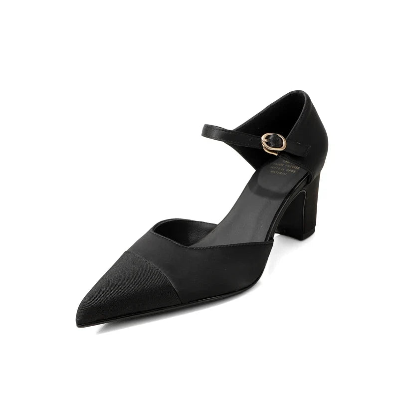 leather sheep suede high Heels