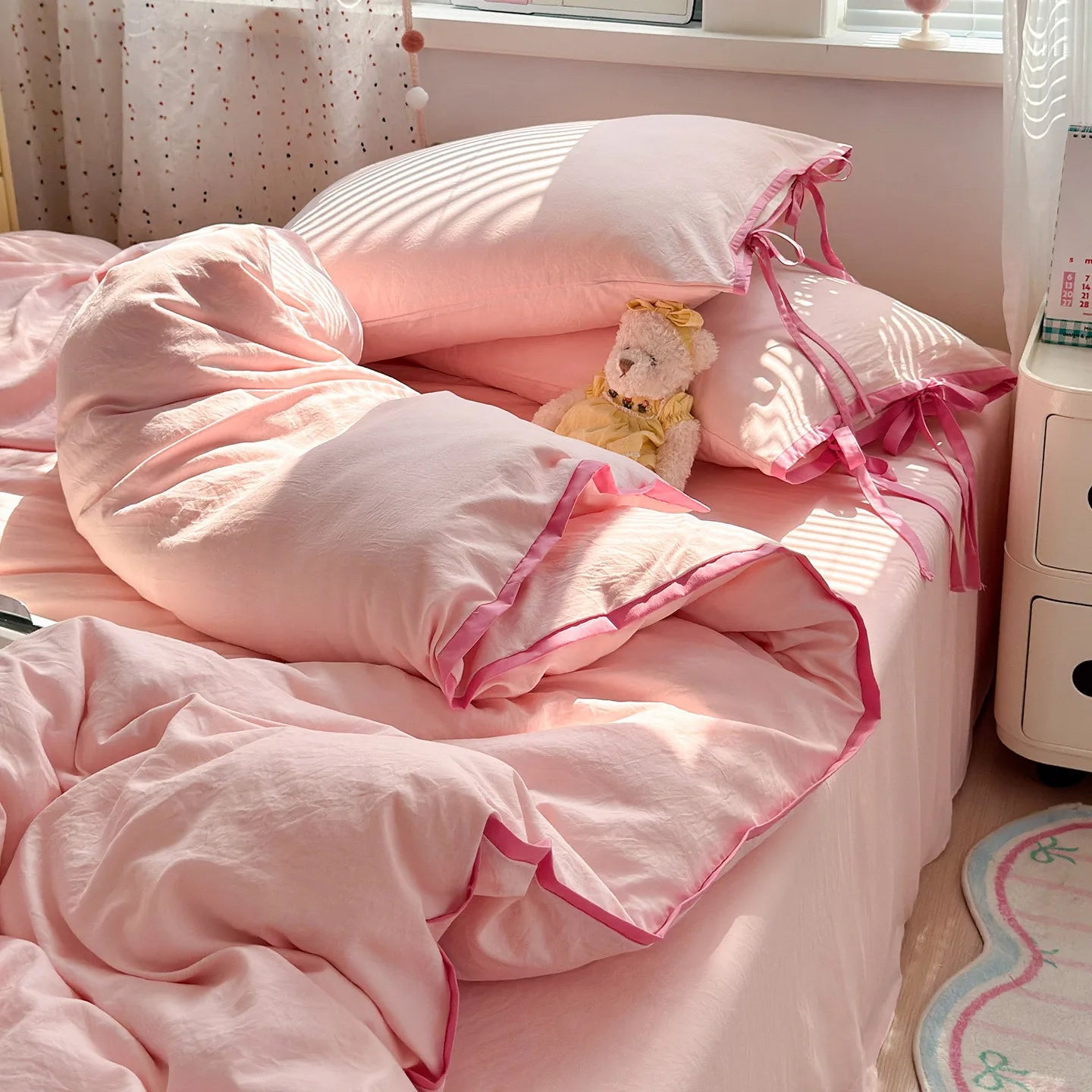 Japanese Washed Cotton Lacing Bedding Sets