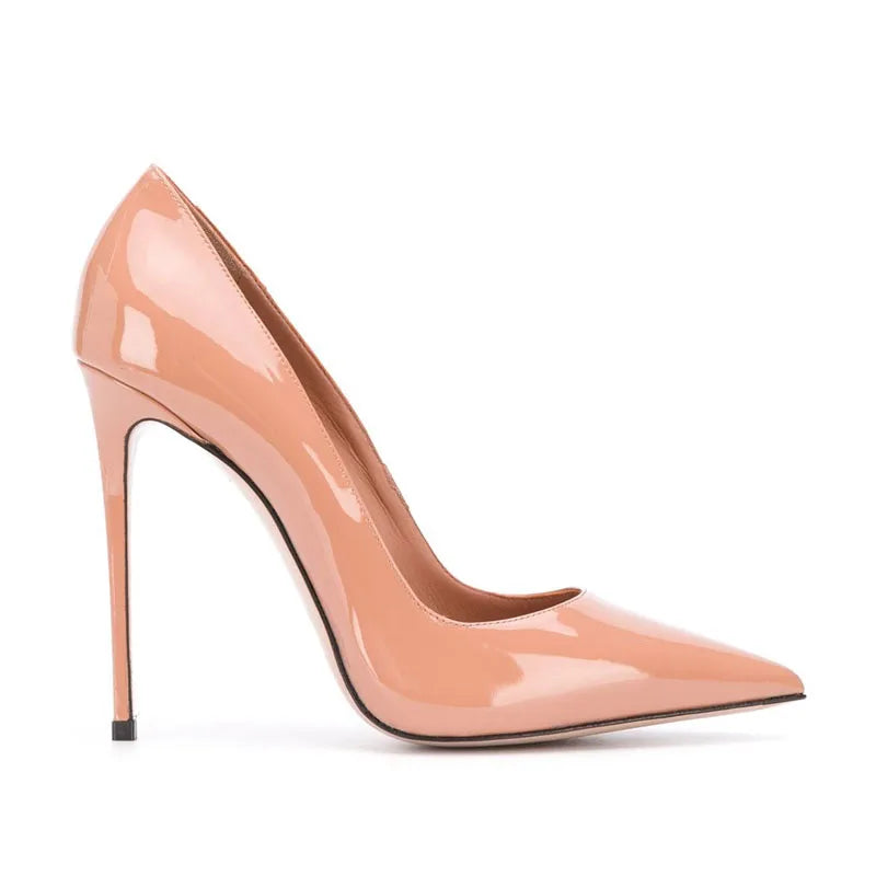 Autumn Royal Blue Patent Leather high-heeled Shoes