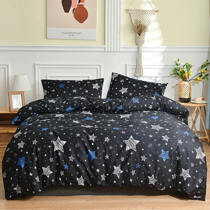 Minimal Nordic Style Quilt Cover Set Duvet cover and 2 Pillowcases plaid Comforter cover for full king twin double single bed