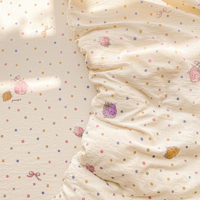 3pc Pink Flower Printed Duvet Cover Sets Floral Style High Quality Soft Bedding Queen Size Duvets Cover with Pillowcase