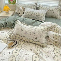 White Blue Duvet Cover Set Ins Simple Single Queen Size Girls Boys Flat Sheet Pillowcase No Filler Home Decor Bedding Set