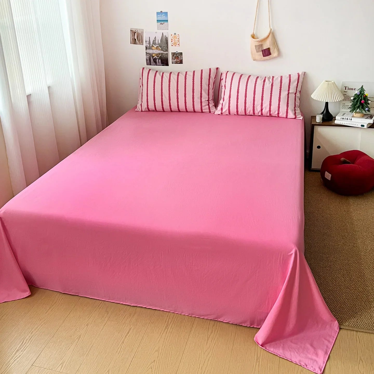 INS Pink Stripe Series Soft Bedding Set