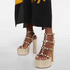 Open-Toe Thin Belt Waterproof Platform Super High Sexy Sandals
