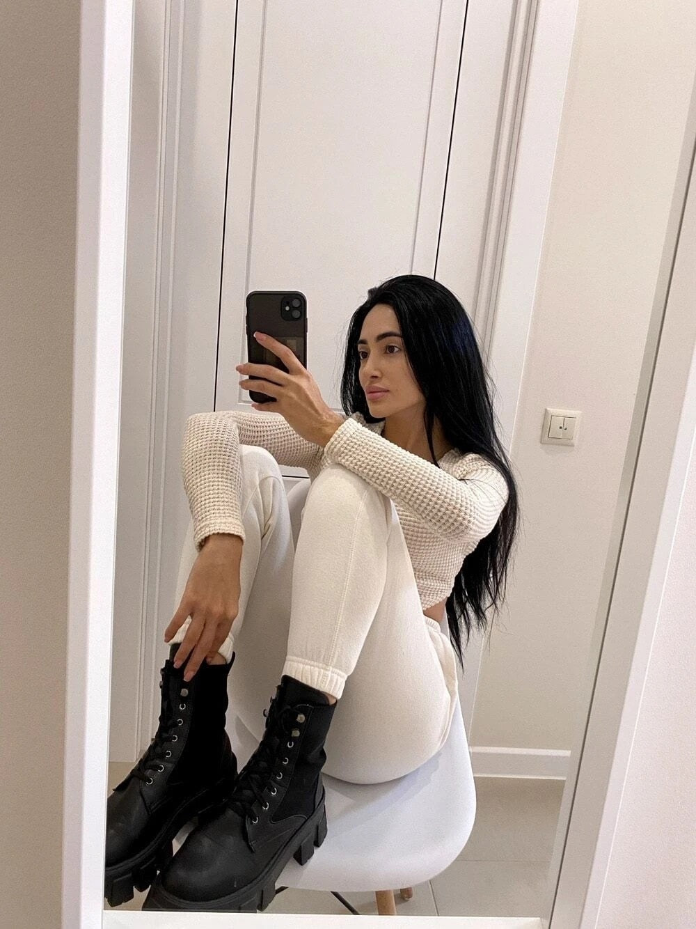 Coralie Waffle Knit Crop Top