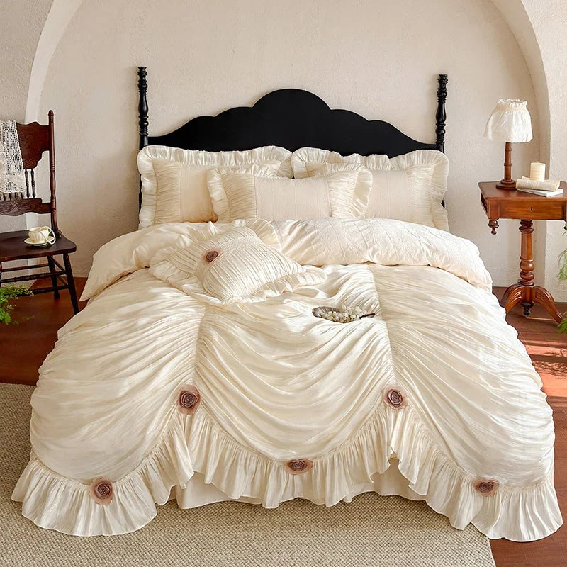 100% Cotton Romantic Princess Wedding Bedding Set