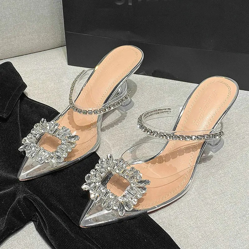 Luxury Rhinestone Transparent High Heels