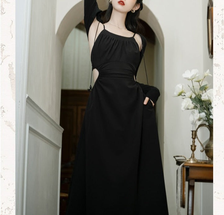 Conjunto de dos piezas de vestido gótico de bruja oscura Karma-Bewitched