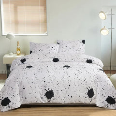 Minimal Nordic Style Quilt Cover Set Duvet cover and 2 Pillowcases plaid Comforter cover for full king twin double single bed