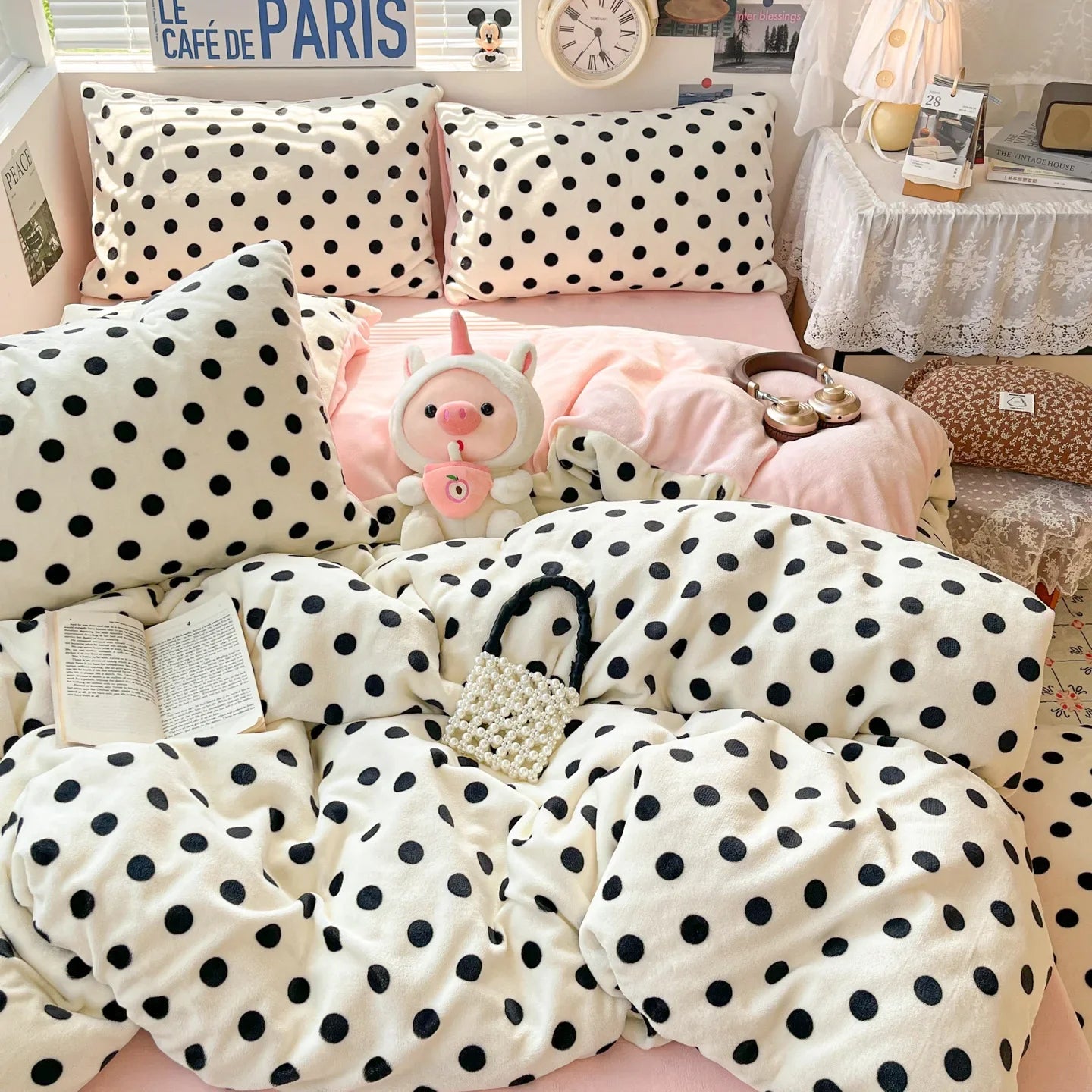 Winter Thick Velvet Duvet Cover Set Student Dormitory Bedding Set