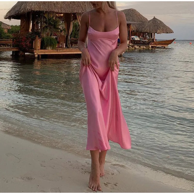 Petite Petals Split Slip Dress