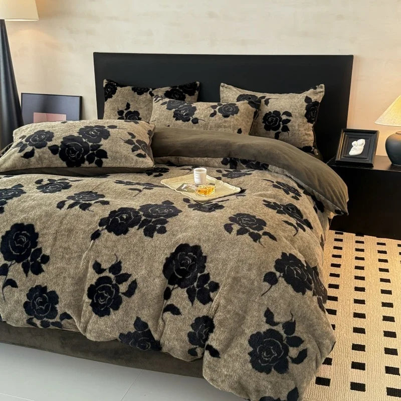 Winter Thick Velvet Bedding Set