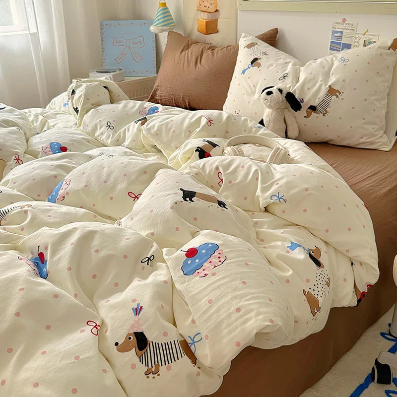 Korean Cute Girls Bedding Sets