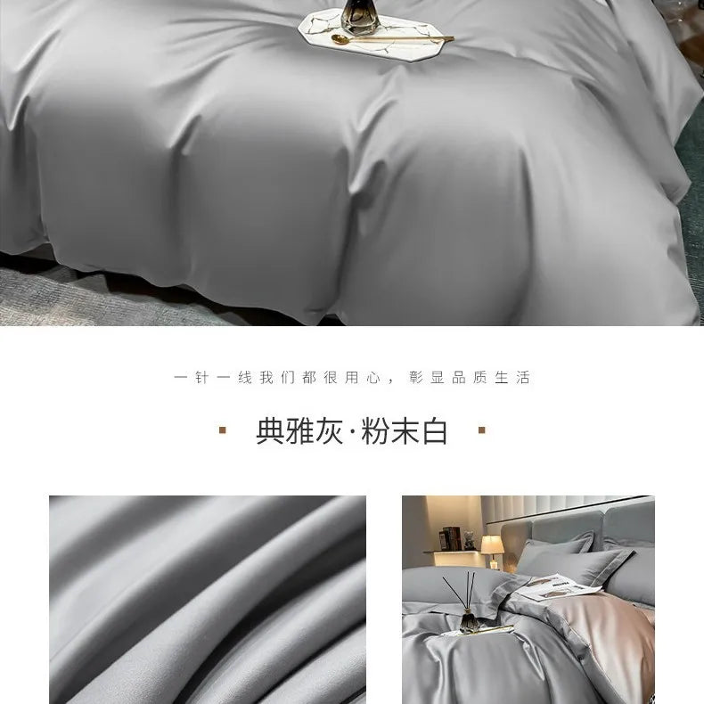 Grade A Long Staple Cotton Luxury High End 4 Piece Bedding Set
