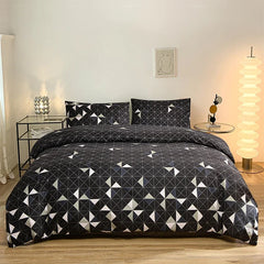 Printed Quilt Cover Set Quilt cover with Pillowcases 3PCS sets plaid Comforter cover queen king twin size for double single bed