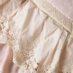 French Lace Ruffles Princess Style Bedding Set