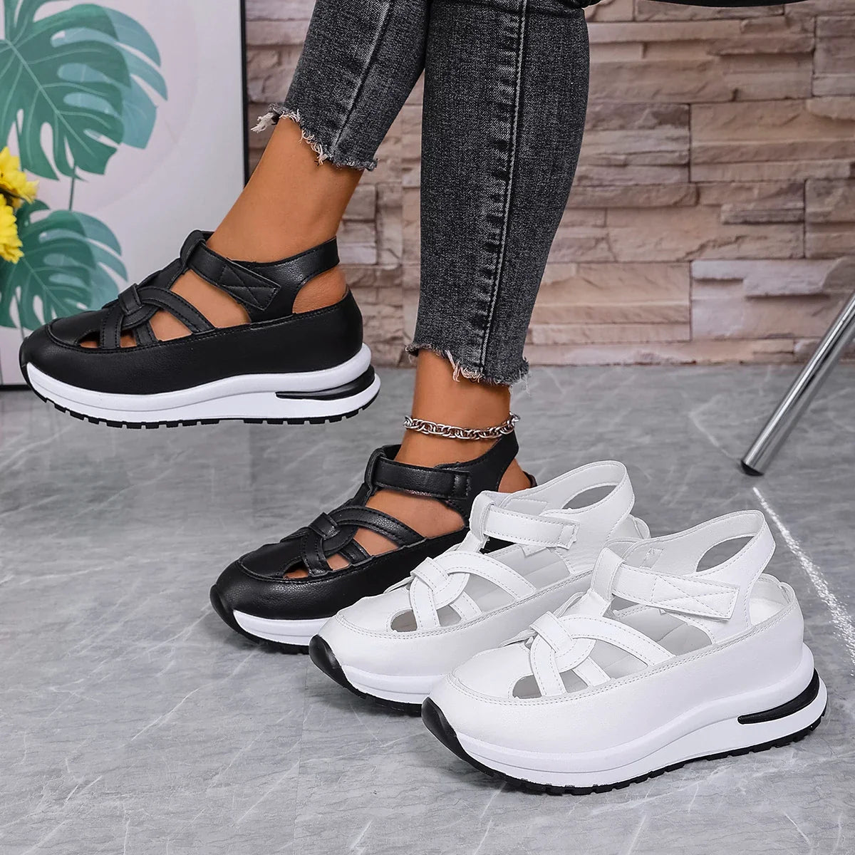 Casual Hollow Out Flat Sandals