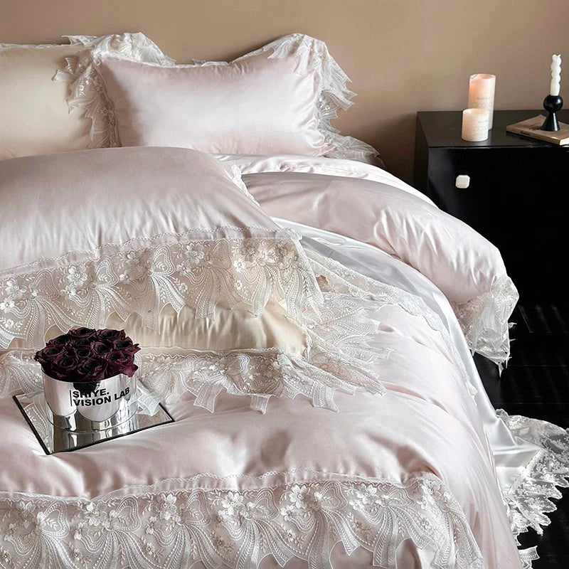 Romantic Lace Princess Wedding Bedding Set