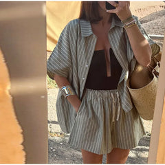 Shilo Striped Shorts Set