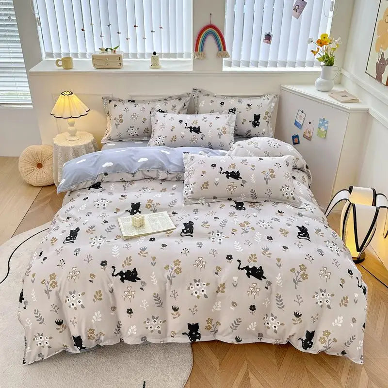 White Pink Bedding Set
