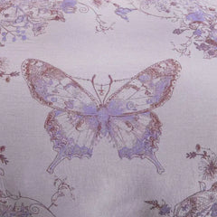 100% Cotton Butterfly Flowers Jacquard Purple Luxury Bedding Set
