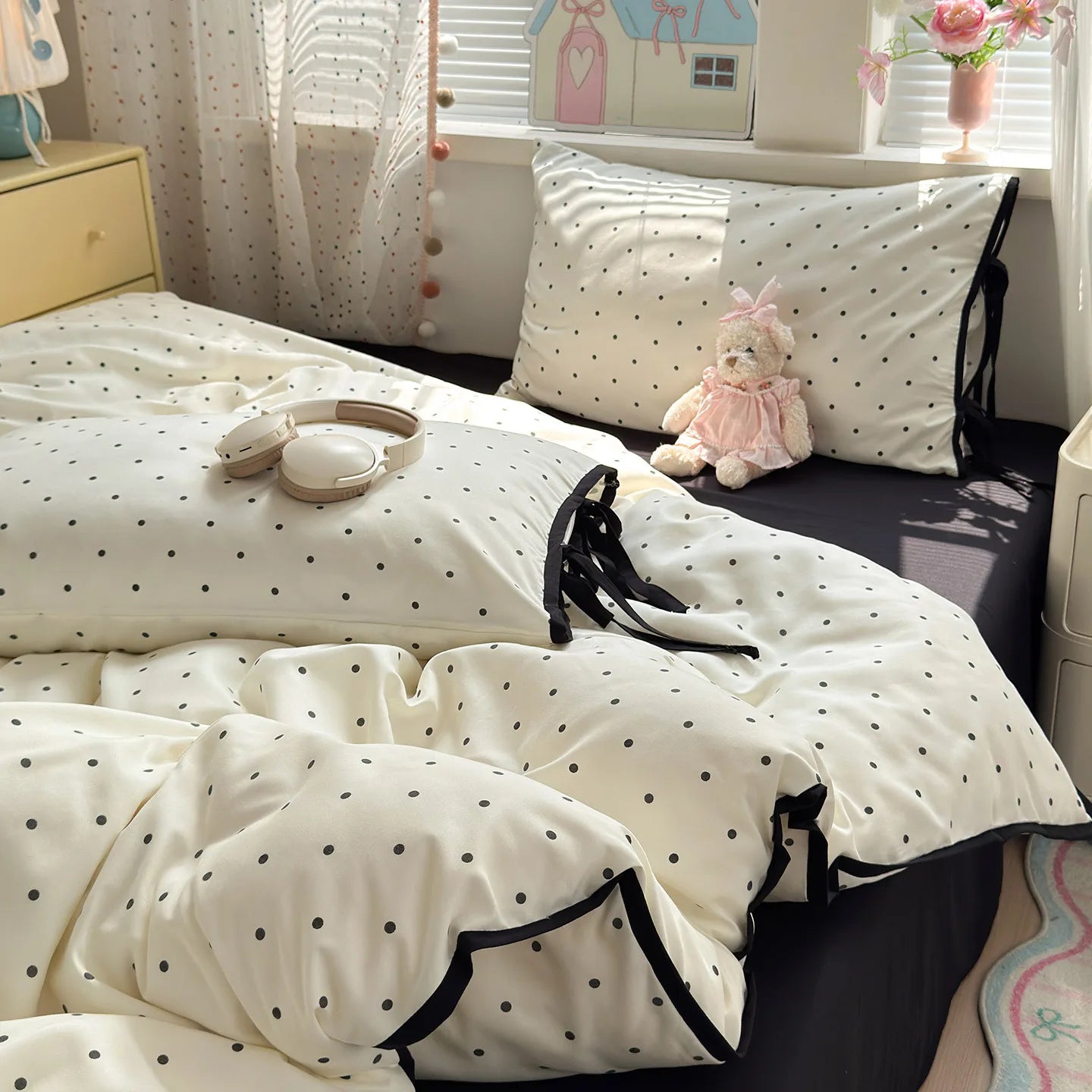 Japanese Washed Cotton Lacing Bedding Sets