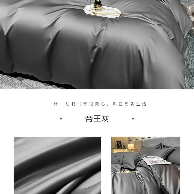 Grade A Long Staple Cotton Luxury High End 4 Piece Bedding Set
