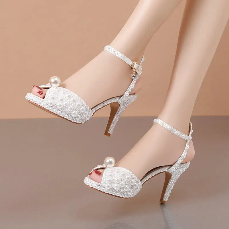 Autumn Fish Mouth High Heels