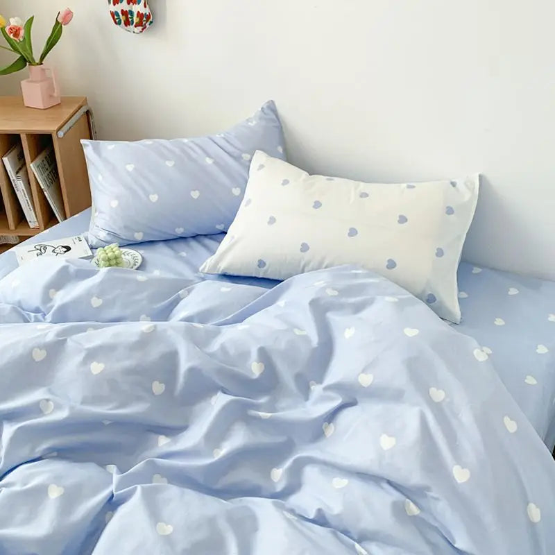 Ins White Bedding Set