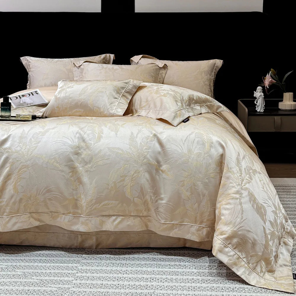 Premium 100% Cotton 200TC Plant Woven Printed Modern 4PCS Bedding Set