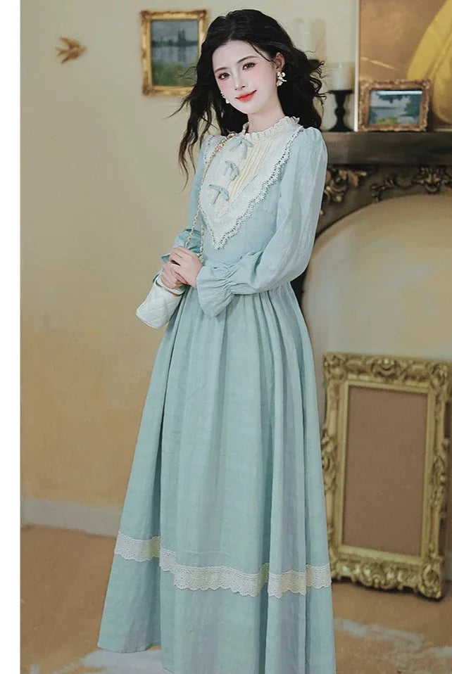 Winter Belle Romantic Royalcore Victorian Vintage-Style Dress