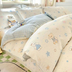 Cute Pink Bear Bedding Set