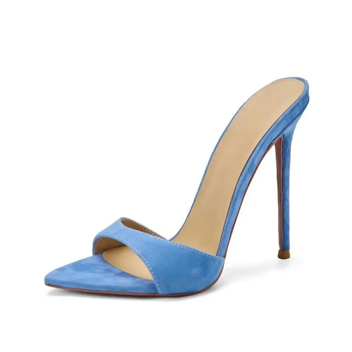 Rose Suede Thin Heels