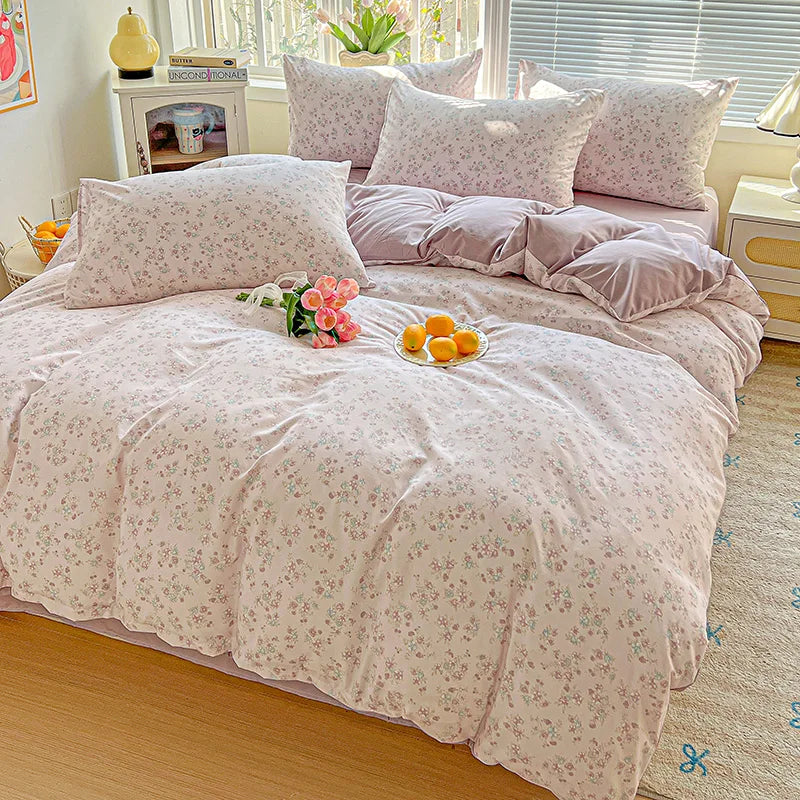 American Pastoral Floral Printed Bedding Set