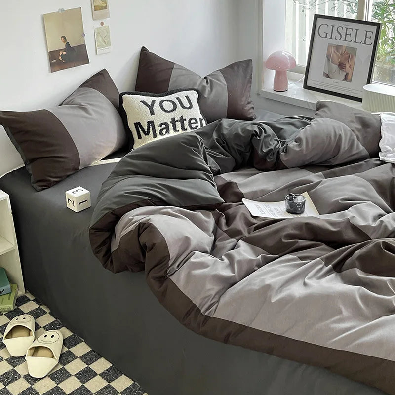 Korean Stripe Bedding Set