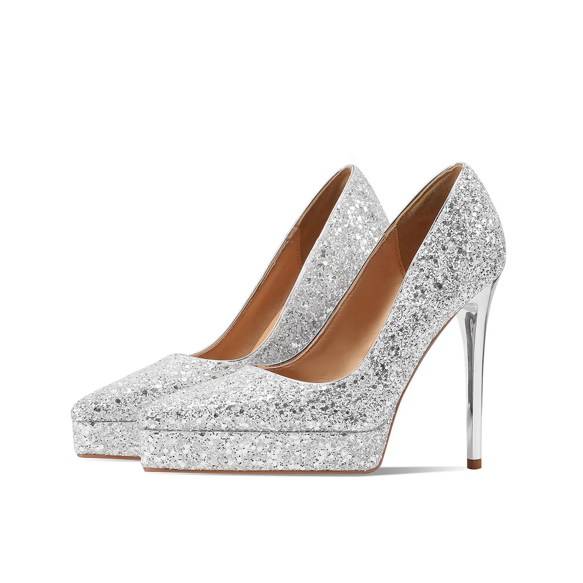 Pointed to Platform paillette Pumps