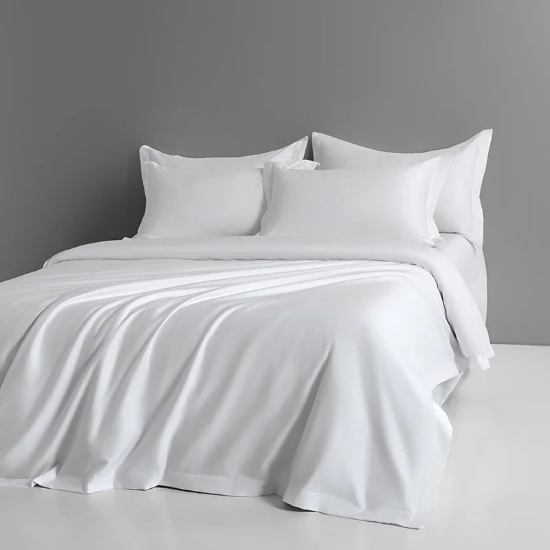 1000TC Egyptian Cotton Luxury Solid Color Soft Silky 4/6Pcs Bedding Set
