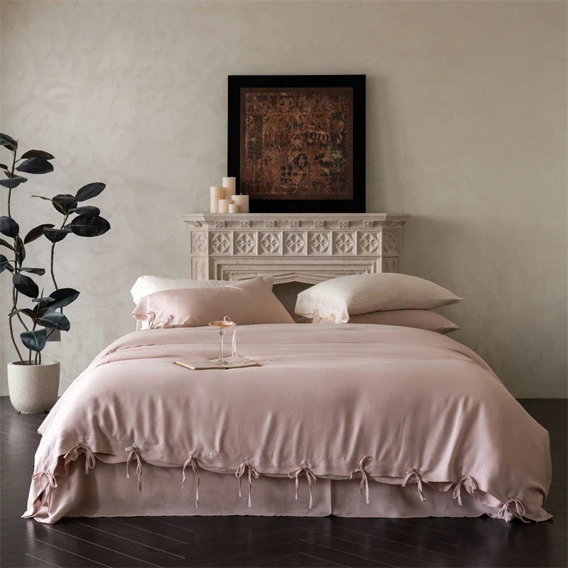 Vintage French Style Sandwashed Lyocell Bedding Set