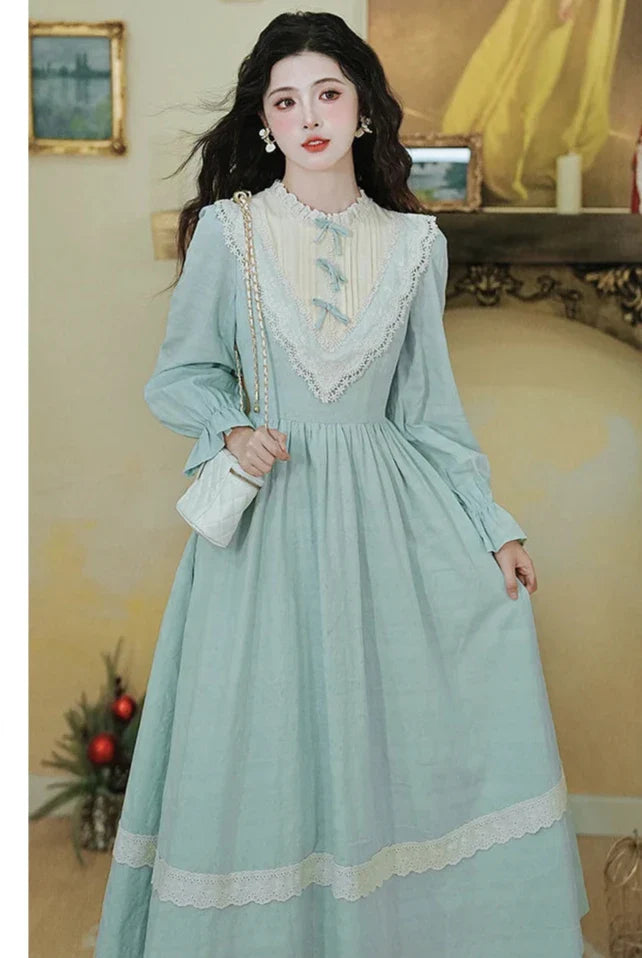 Winter Belle Romantic Royalcore Victorian Vintage-Style Dress