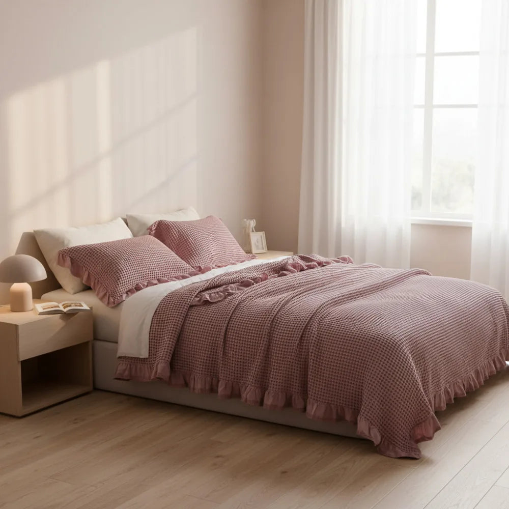 100% Cotton Solid Color Soft No Shedding Bedding Set